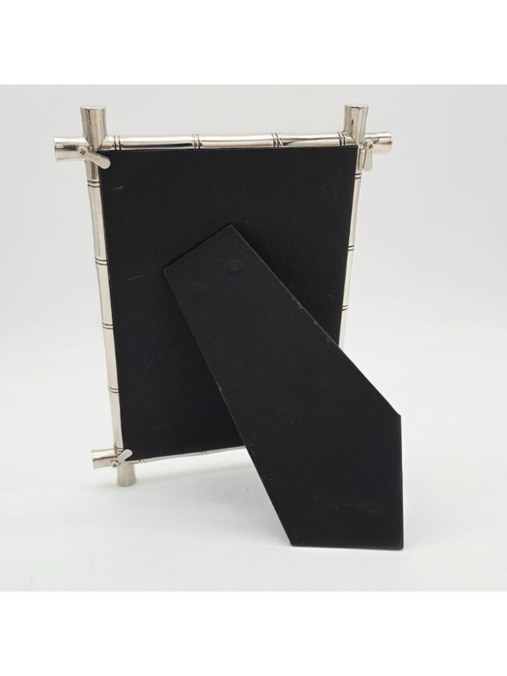 Pottery Barn Bamboo-Style Silver Metal Picture Frame Tabletop Display 5x6 - Picture 6 of 10